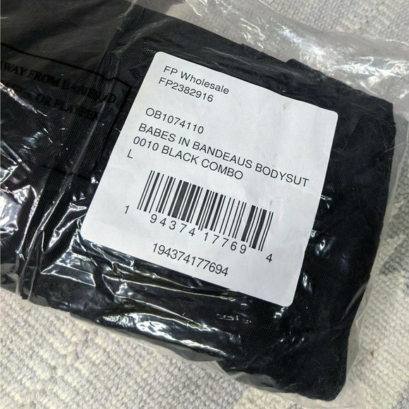 Free People Babes In Bandeaus Black Bodysuit Lace - Picture 8 of 8